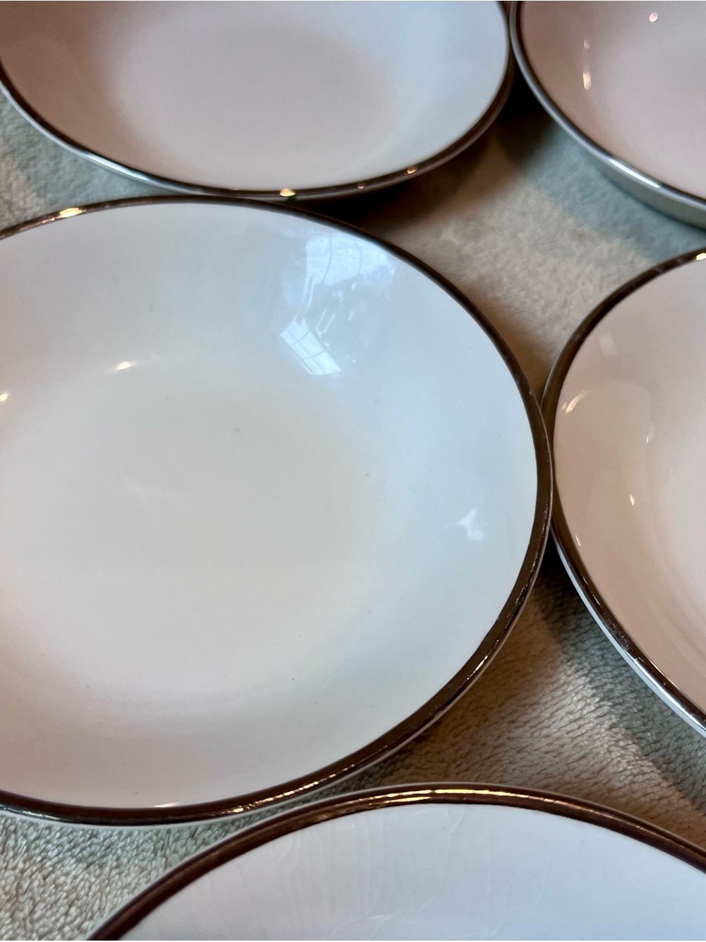 Vintage International Silver Silver Elegance Ironstone Bowls Set of 8 England - Picture 6 of 16
